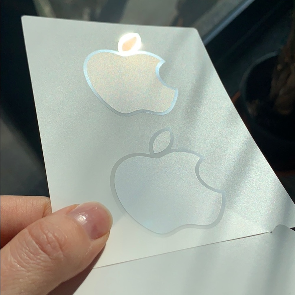 2Pcs Apple Mac Book Pro White Stickers
